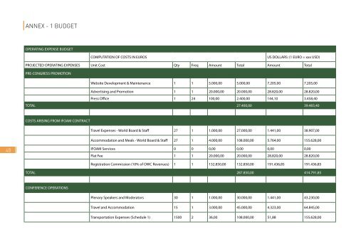 BIDDIng PrOPOSAL FOr THE 18th IFOAM OrgAnIC WOrLD