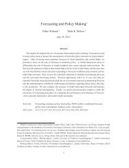 Forecasting and Policy Making (Paper)  - Center for Financial Studies