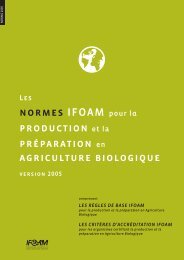 Les normes IFOAM pour la production et la