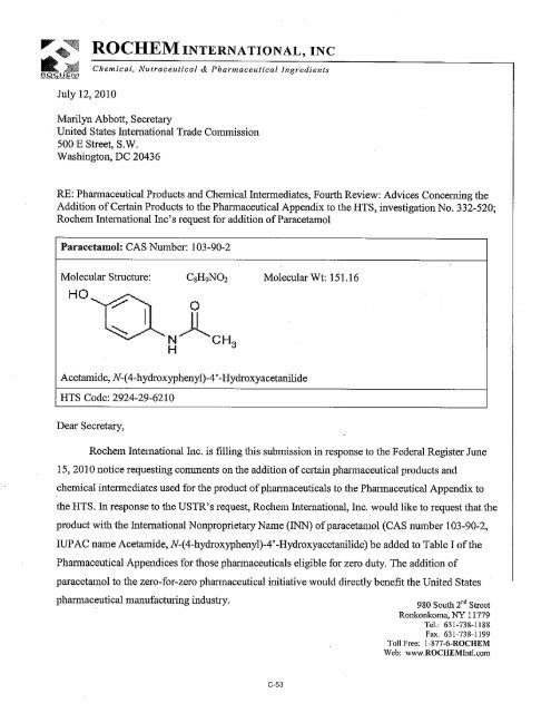 Pharmaceutical Products and Chemical Intermediates ... - IFPMA