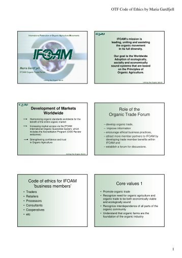 IFOAM Basic Standards Chapter 8 SOCIAL JUSTICE