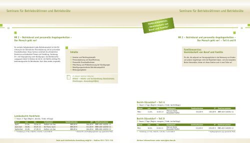 Programm Landesbezirk Nordrhein 2013 - IG BCE BWS GmbH