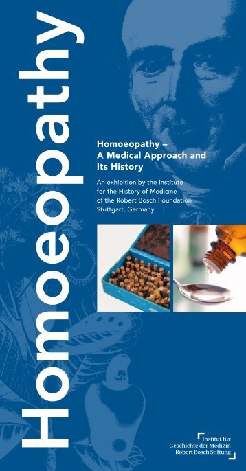 pathy Homoeopathy – A Medical Approach and  Its History