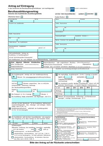 Berufsausbildungsvertrag | Ausbildungsvertrag - IHK Nürnberg für ...