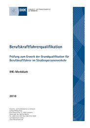 Berufskraftfahrerqualifikation Prüfung zum Erwerb - IHK Schwerin