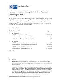 Nachtragswirtschaftssatzung der IHK Nord Westfalen Geschäftsjahr ...