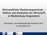 Stärken und Schwächen der Wirtschaft in - IHK Neubrandenburg