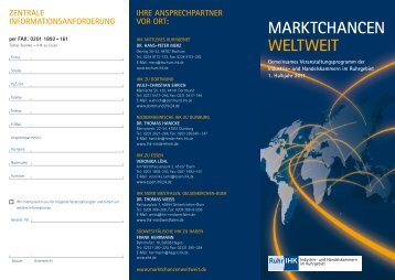 mArKtchAncen WeltWeIt - und Handelskammer Nord Westfalen