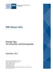 IHK-Steuer-Info - IHK Schwerin