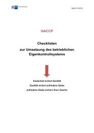 HACCP Checklisten zur Umsetzung des betrieblichen ...