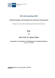 IHK-Jahresempfang 2009 Rede Herrn Prof. Dr ... - IHK Schwerin