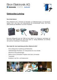 Inserat Elektroniker-Lehrling - neu - Bron Elektronik AG