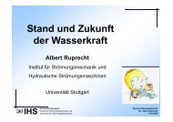 Stand und Zukunft der Wasserkraft - Institut für Strömungsmechanik ...