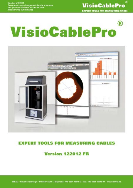 EXPERT TOOLS FOR MEASURING CABLES Version ... - iiM AG