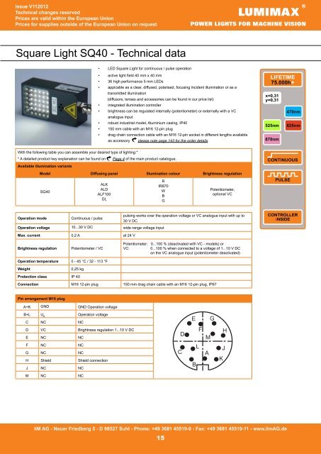 data sheet SQ40 - iiM AG