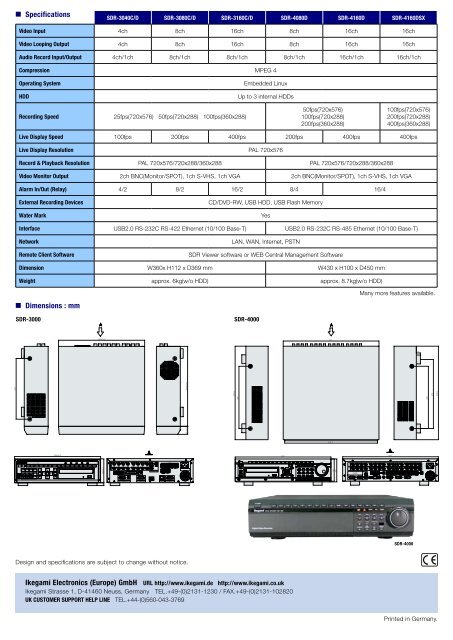 sdr-3000/4000 professional digital recorder