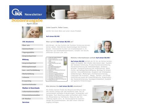 Newsletter April 2010 Sonderausgabe - IKK Akademie