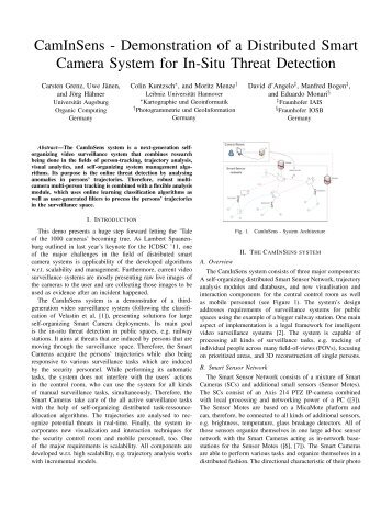 CamInSens - Demonstration of a Distributed Smart Camera System ...