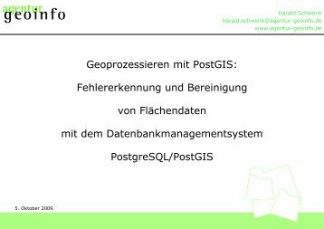 Skript basiertes geoprozessieren mit PostGIS