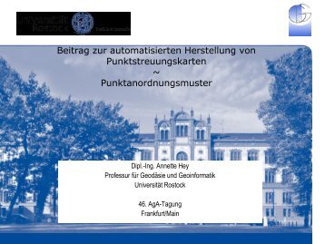 Beitrag zur automatisierten Herstellung von Punktstreuungskarten