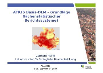 ATKIS Basis-DLM - Grundlage flächenstatistischer Berichtssysteme?