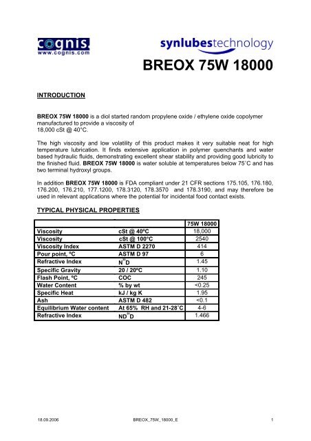 For Ease Of Handling Breox 75w