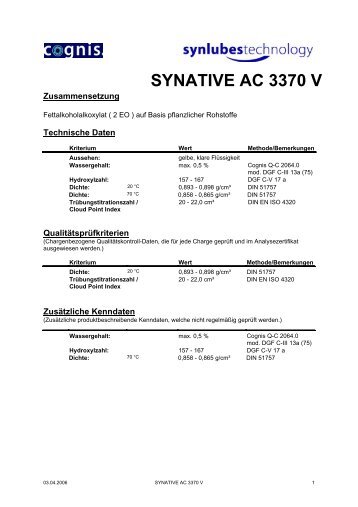 SYNATIVE AC 3370 V PDS.pdf - Ilco Chemikalien GmbH