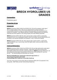 BREOX HYDROLUBES US GRADES - Ilco Chemikalien GmbH