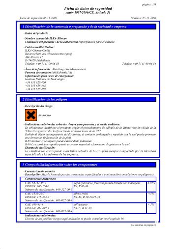 Ficha de datos de seguridad - ILKA-Chemie GmbH