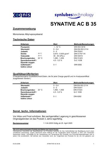 SYNATIVE AC B 35 PDS.pdf - Ilco Chemikalien GmbH