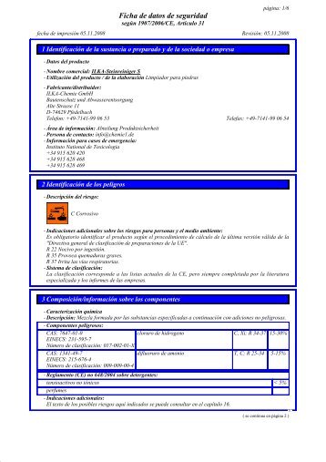 Ficha de datos de seguridad - ILKA-Chemie GmbH