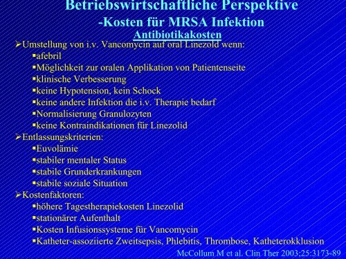 Kosten bei MRSA - Ilmtalklinik Pfaffenhofen