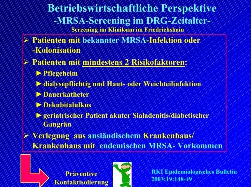 Kosten bei MRSA - Ilmtalklinik Pfaffenhofen
