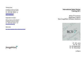 International Sales Partner Training 2011 BCS-2 ... - ImageWare