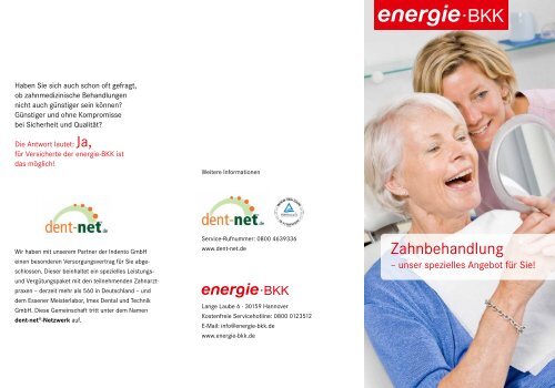 Energie Bkk Flyer Pdf Zahnersatz Und Zahnreinigung Zuzahlungsfrei