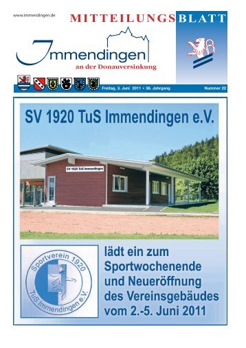 Mitteilungsblatt KW 22 - Immendingen