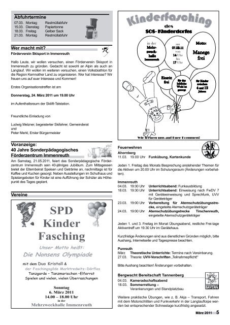 SPD Kinder Fasching - Immenreuth