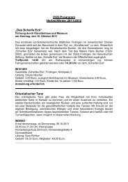 VHS-Programm Herbst/Winter 2011/2012 âDas ... - Immendingen