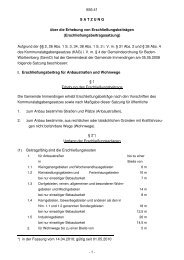 Erschließungsbeitragssatzung vom 05.05.2008 - Immendingen