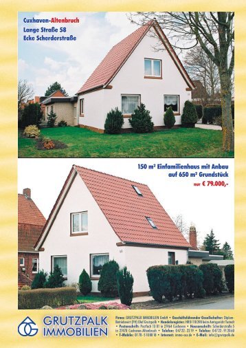 Lange Straße 58 Ecke: Scherderstraße 27478 Cuxhaven-Altenbruch