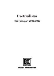 Kettler HKS 2002 Ersatzteile - Sport-Thieme.ch
