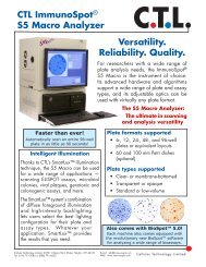 Versatility. Reliability. Quality. CTL ImmunoSpot® S5 Macro Analyzer