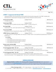 Reagents Price List - Cellular Technology, Ltd