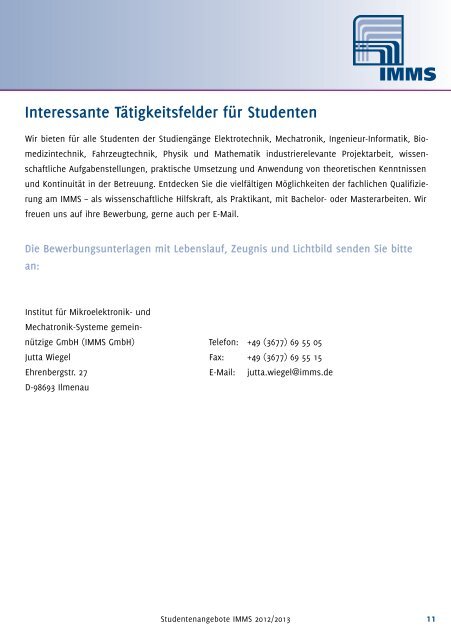 pdf-Katalog - IMMS Institut für Mikroelektronik