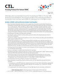 Freezing Protocol for Human PBMC - Cellular Technology, Ltd