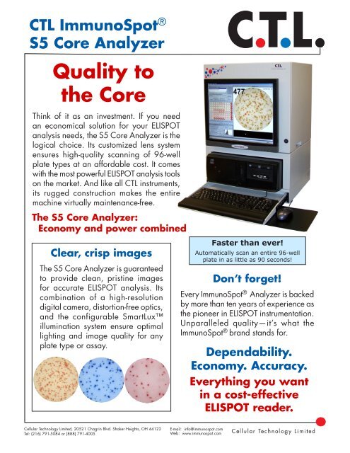 Quality to the Core - Cellular Technology, Ltd