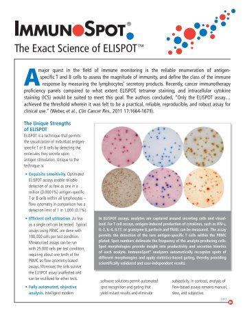 ImmunoSpot brochure - Cellular Technology, Ltd