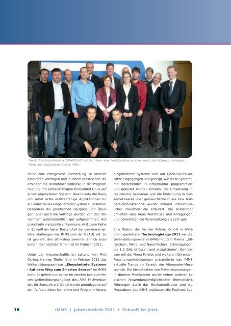 Jahresbericht 2011 - IMMS Institut für Mikroelektronik