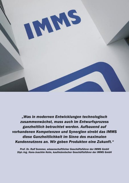 Jahresbericht 2009 - IMMS Institut für Mikroelektronik