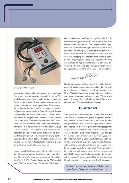 Jahresbericht 2009 - IMMS Institut für Mikroelektronik